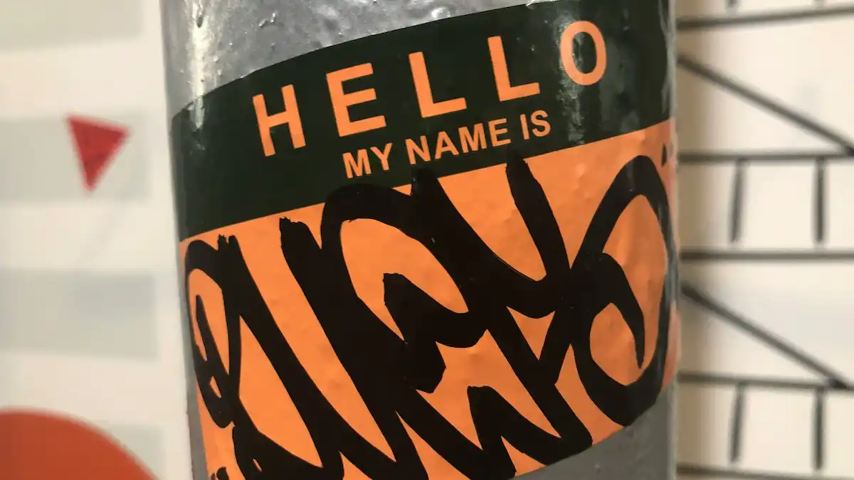 A name tage saying 'My Name Is' used to illustrate the concept of personal branding