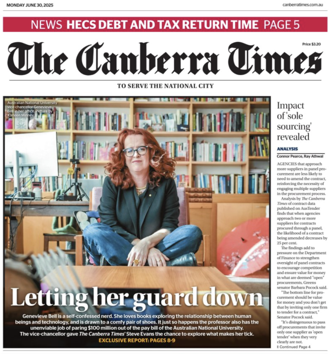Canberra Times profile of Genevieve Bell